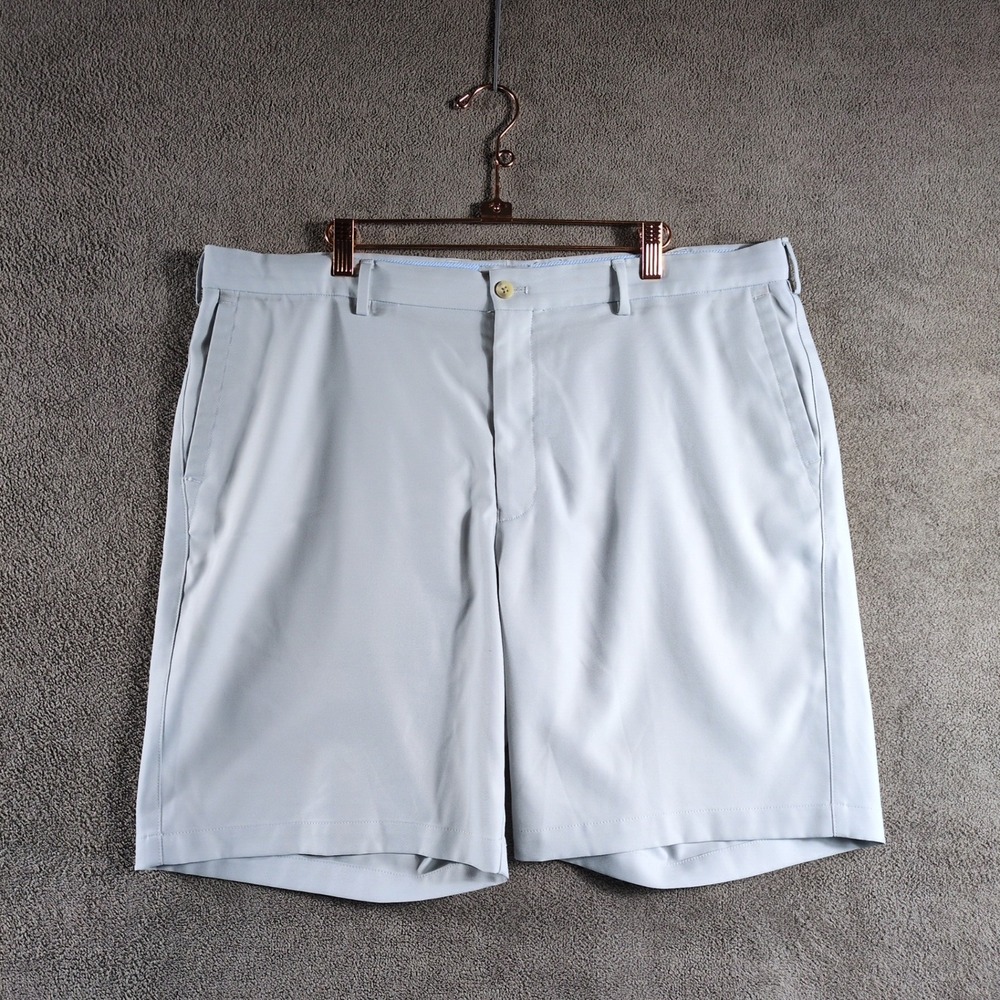 Peter Millar Men's Light Gray/Tan Performance Golf Shorts Size 40